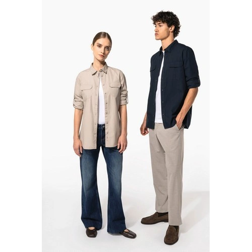 Camisa Safari manga larga mujer