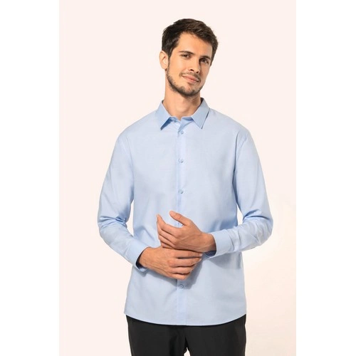 Camisa oxford de manga larga hombre