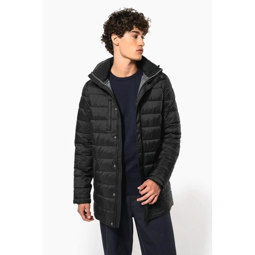 Parka ligera acolchada con capucha para hombre
