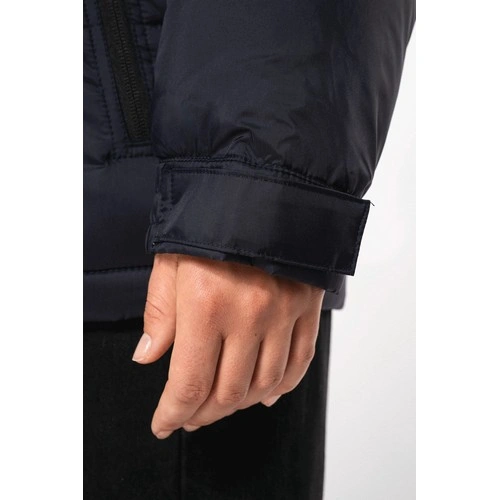 Parka acolchada bicolor con capucha unisex