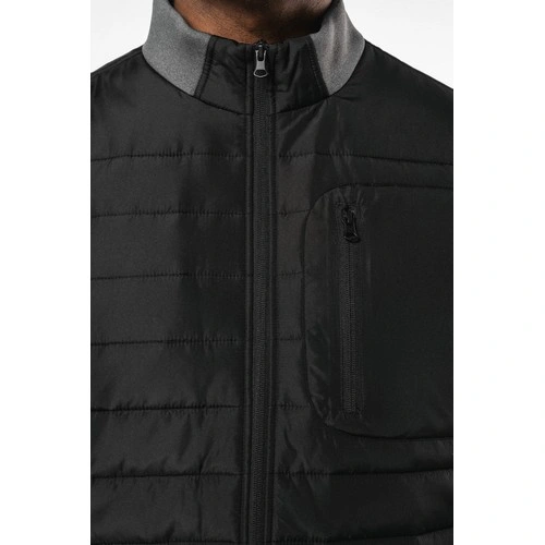 Chaqueta bimaterial hombre