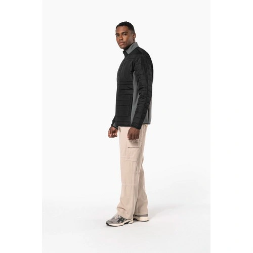Chaqueta bimaterial hombre