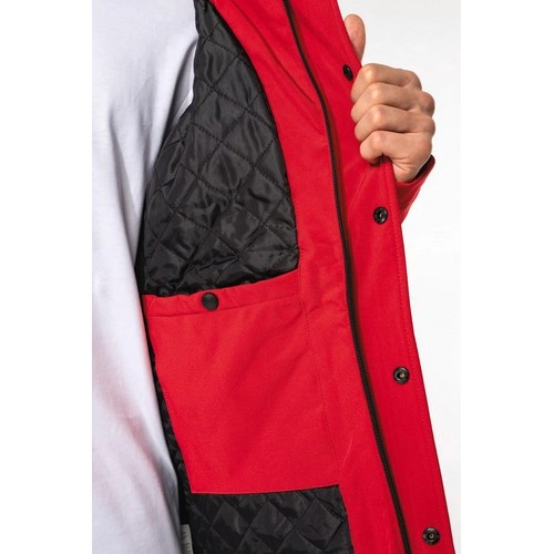 Parka softshell acolchada con capucha hombre