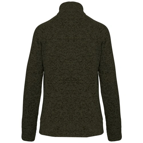 Chaqueta jaspeada con cremallera mujer