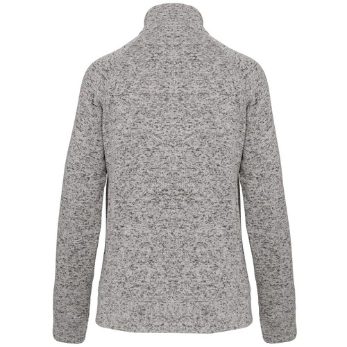 Chaqueta jaspeada con cremallera mujer