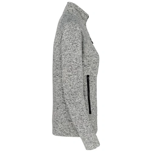 Chaqueta jaspeada con cremallera mujer