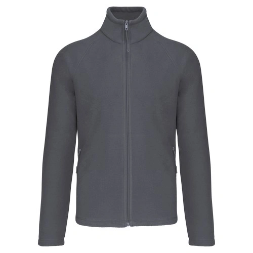 Chaqueta micropolar con cremallera y mangas raglán hombre
