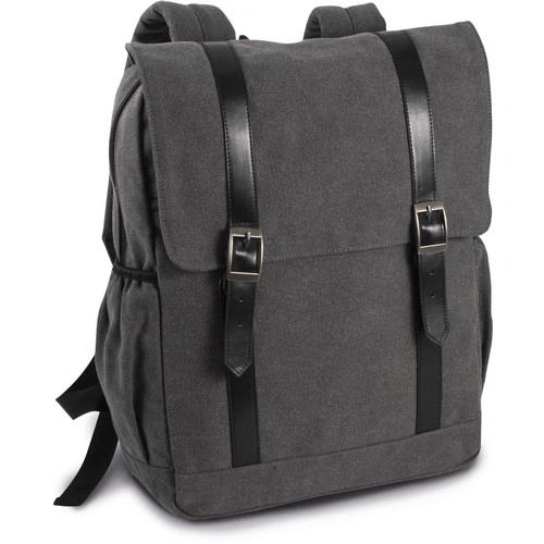 Mochila de tejido canvas con solapa