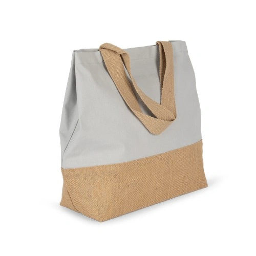 Bolsa shopper de yute & algodón canvas