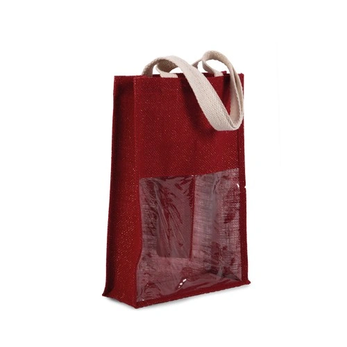 Bolsa de yute para botellas
