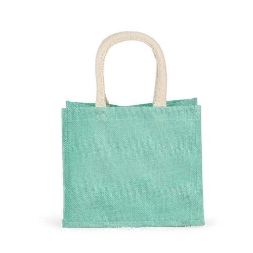 Bolsa estilo tote de tela de yute, modelo mediano