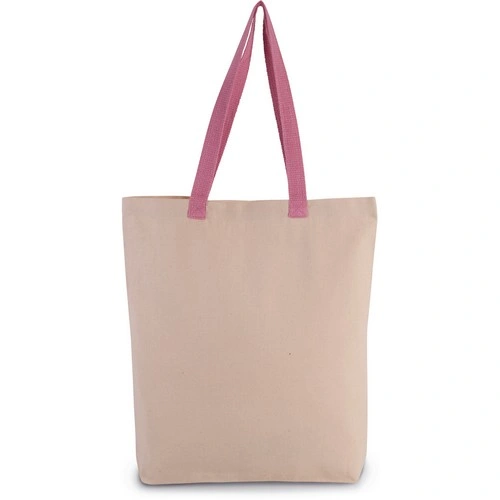 Bolsa shopper con fuelle y asas contrastadas