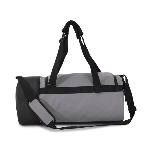 Bolsa de deporte cilíndrica con compartimento separado para calzado