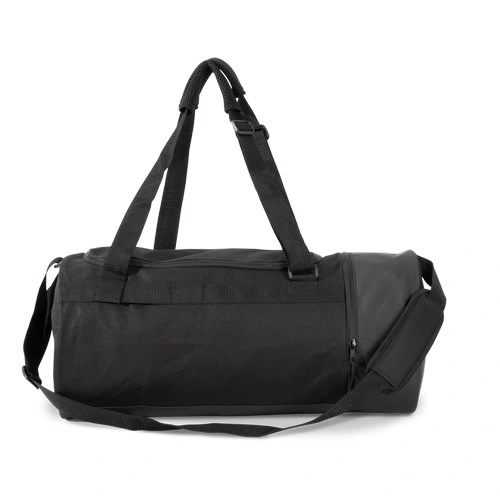 Bolsa de deporte cilíndrica con compartimento separado para calzado