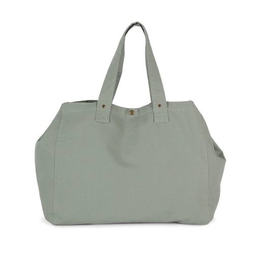 Bolsa shopper de algodón efecto lavado