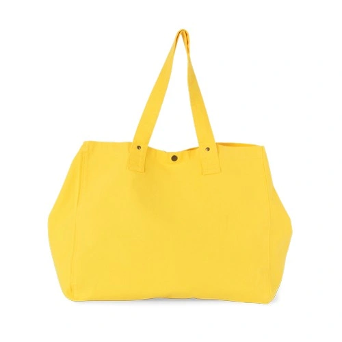 Bolsa shopper de algodón efecto lavado