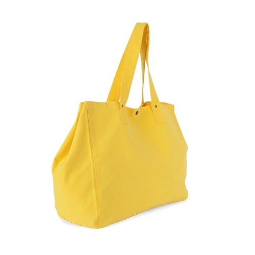 Bolsa shopper de algodón efecto lavado