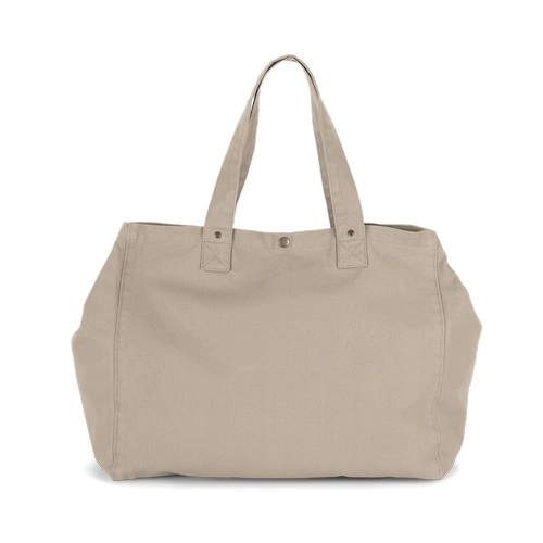 Bolsa shopper de algodón efecto lavado