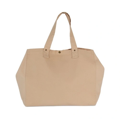 Bolsa shopper de algodón efecto lavado