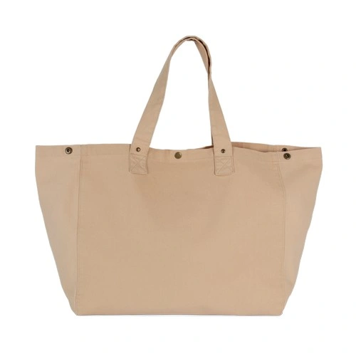 Bolsa shopper de algodón efecto lavado