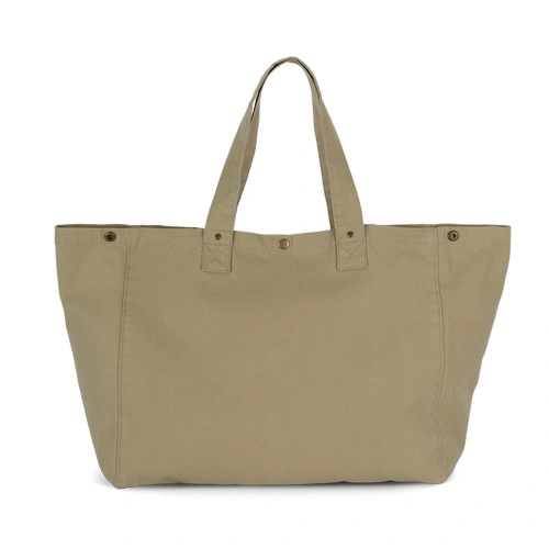 Bolsa shopper de algodón efecto lavado