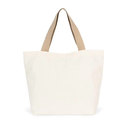 Bolsa shopper reciclada grande con fuelle en el fondo