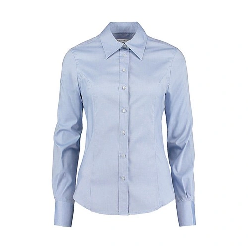 Facil de planchar Camisa corporativa Oxford manga larga mujer