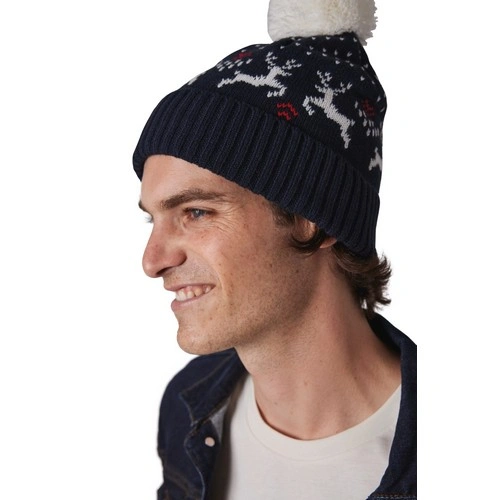 Gorro de Navidad con diseño de renos