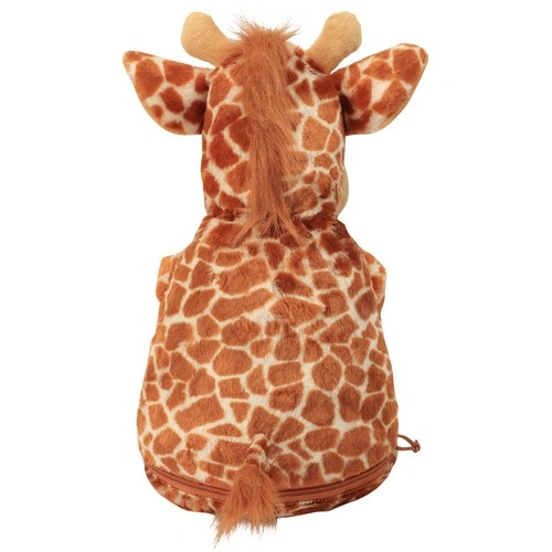 Jirafa de peluche con cremallera
