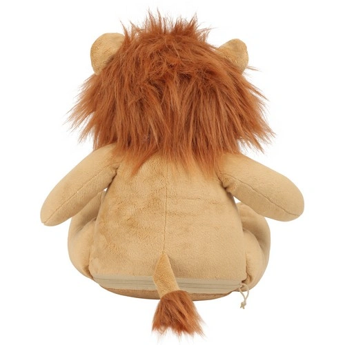 León de peluche con cremallera