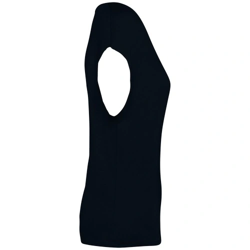 Camiseta ecorresponsable holgada con cuello de pico mujer