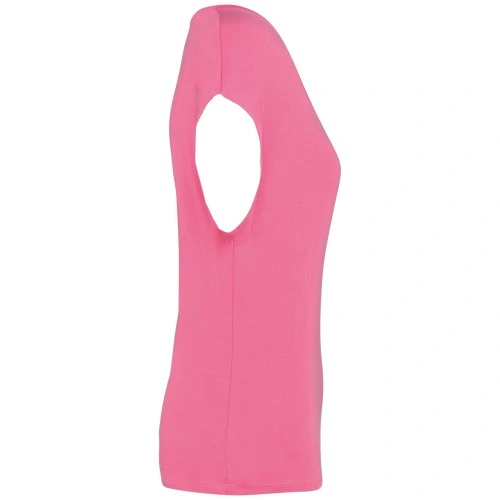 Camiseta ecorresponsable holgada con cuello de pico mujer