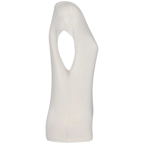 Camiseta ecorresponsable holgada con cuello de pico mujer