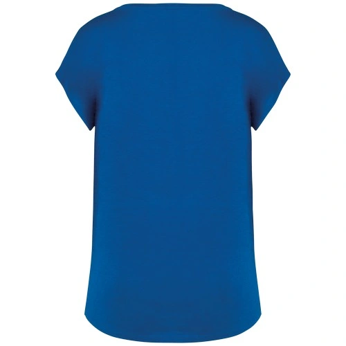 Camiseta ecorresponsable holgada con cuello de pico mujer