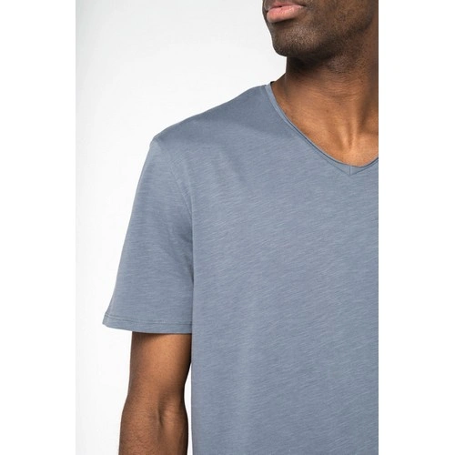 Camiseta ecorresponsable slub con bordes sin rematar hombre