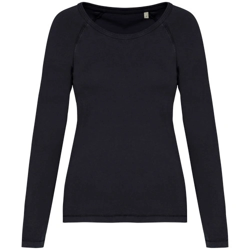 Camiseta ecorresponsable manga larga raglan mujer