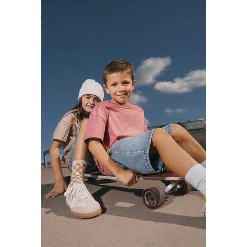 Camiseta ecorresponsable de hombros caídos infantil