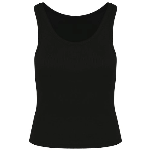 Camiseta de tirantes ecorresponsable de canalé mujer