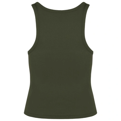 Camiseta de tirantes ecorresponsable de canalé mujer