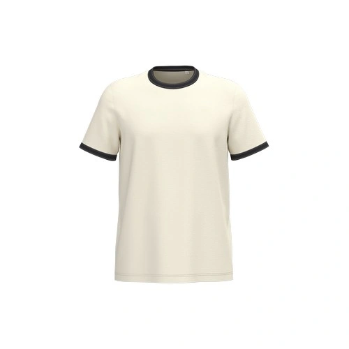 Camiseta ringer ecorresponsable con ribetes contrastados efecto lavado hombre