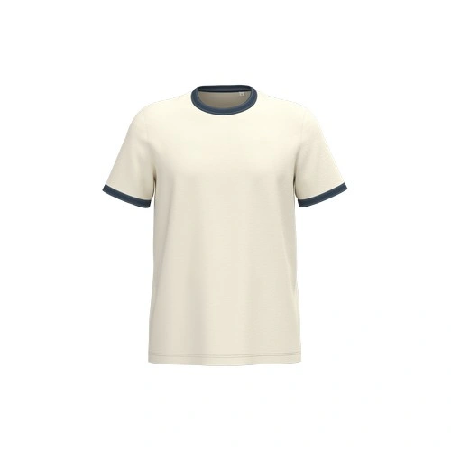Camiseta ringer ecorresponsable con ribetes contrastados efecto lavado hombre