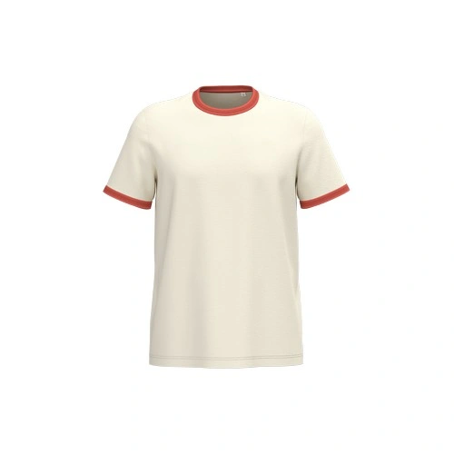 Camiseta ringer ecorresponsable con ribetes contrastados efecto lavado hombre