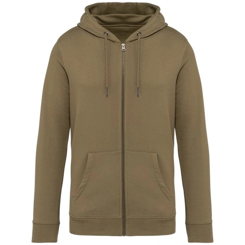 Sudadera ecorresponsable con cremallera y capucha unisex