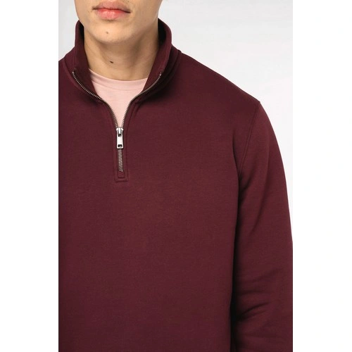 Sudadera ecorresponsable de cuello alto con cremallera hombre