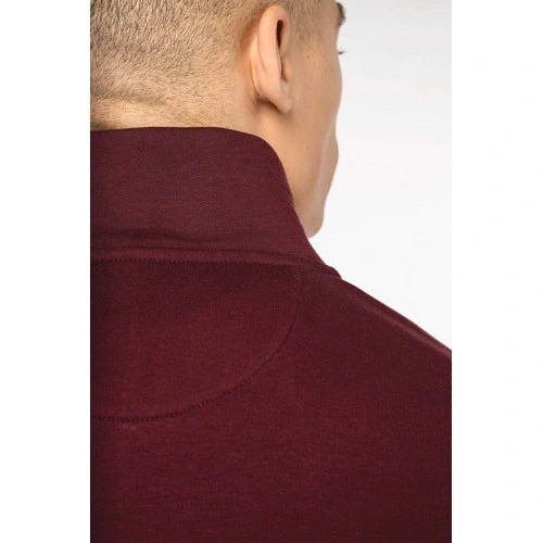 Sudadera ecorresponsable de cuello alto con cremallera hombre
