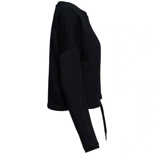 Sudadera ecorresponsable de cuello redondo oversize crop mujer
