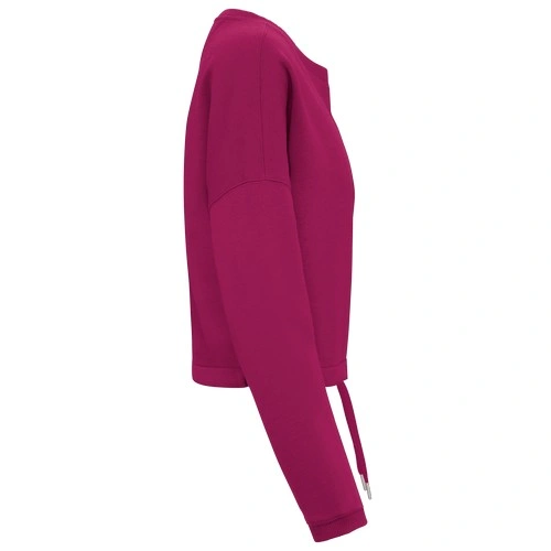 Sudadera ecorresponsable de cuello redondo oversize crop mujer
