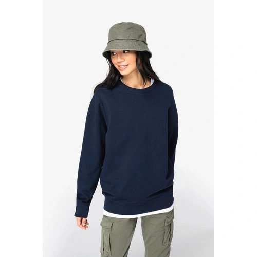Sudadera ecorresponsable cuello redondo y hombros caídos French Terry unisex