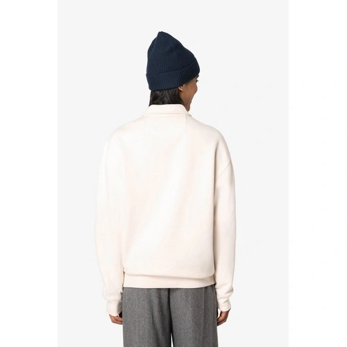 Sudadera ecorresponsable 1/4 cremallera cuello tipo polo y hombros caídos unisex