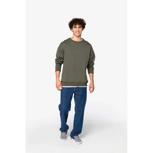 Sudadera cuello redondo oversize unisex